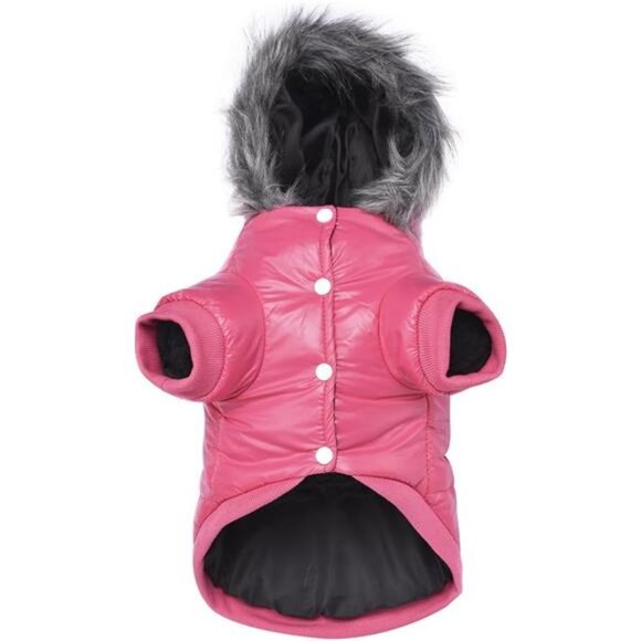 Other - Dog Coat for Small Dogs, Windproof Doggie Puffer Jacket with Leash Hole